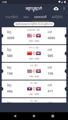 Khmer Exchange Rate android App screenshot 3