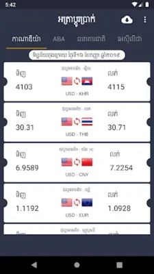 Khmer Exchange Rate android App screenshot 4